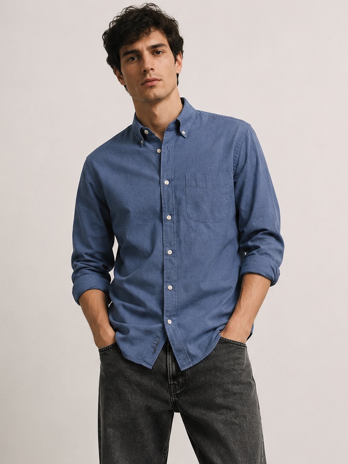J.Crew Secret Wash Stretch Slim Fit Blue Button Down Shirt Men’s Small